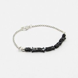 PULSERA CON ESTRELLAS PIEDRAS /ACERO BLANCO